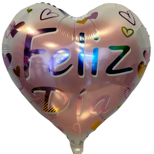 Globo mentalizado feliz dia corazon 18 pulgadas con aire